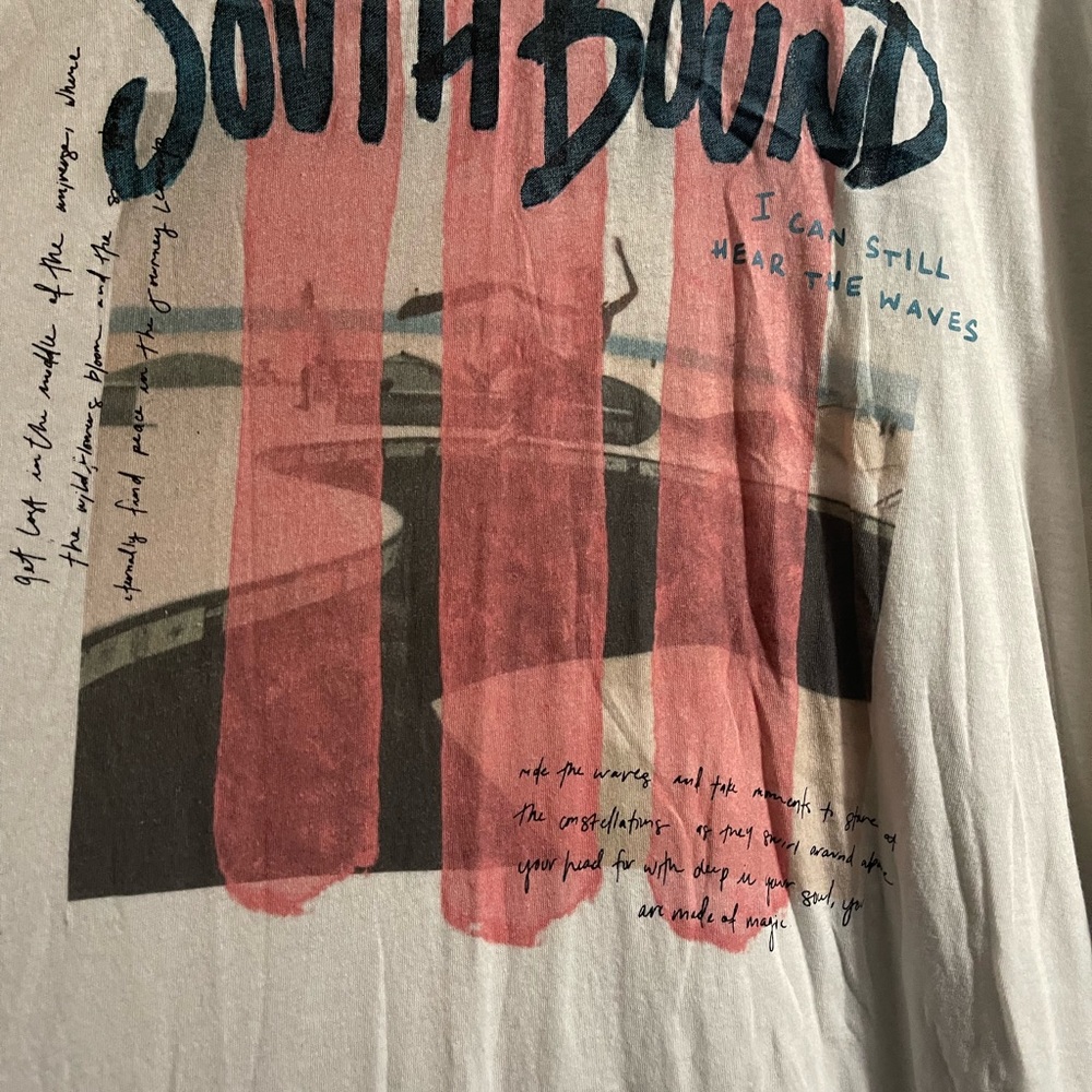 Free People XL side slit long tee